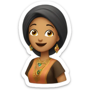 Marocan woman sing  sticker