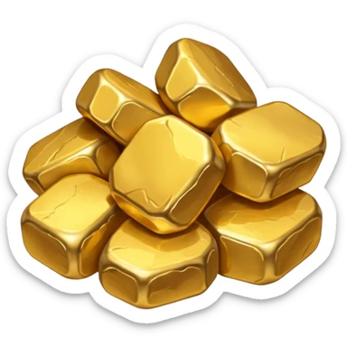 gold nuggets sticker