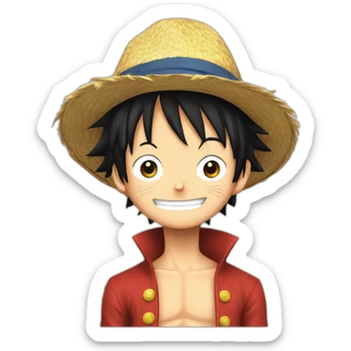Luffy in love sticker