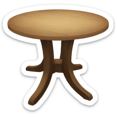 round wooden table  sticker
