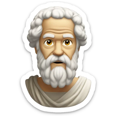stoic image of socrates sticker