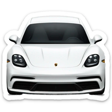 White porshe Taycan  sticker