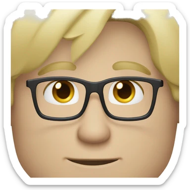 blond men with blue eyes and glasses in a suit sticker