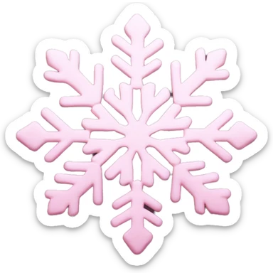 pastel pink snowflake  sticker