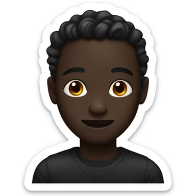 Black dark emojis aesthetic  sticker