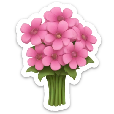 pink flower bouquet sticker