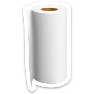 paper towel roll vertically standing sticker