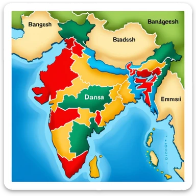 Bangladesh map  sticker