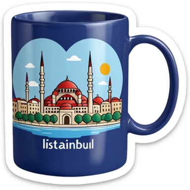 mug-cup-with-text-ı❤️Istanbul- sticker