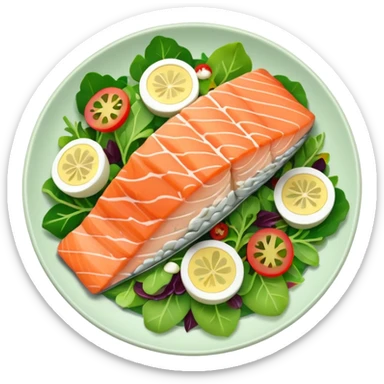salmon salad  sticker