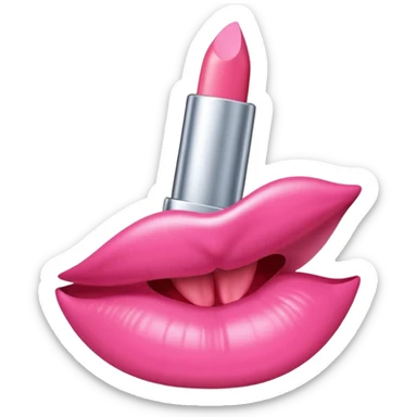 balsamo labial con el envase de la marca rhode de color rosa                                                      sticker