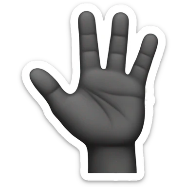 Left hand waving no ring finger sticker