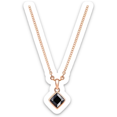 elegant rose gold diamond jewelry piece sticker