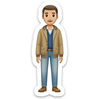 serbian man full-leght with clothes sticker