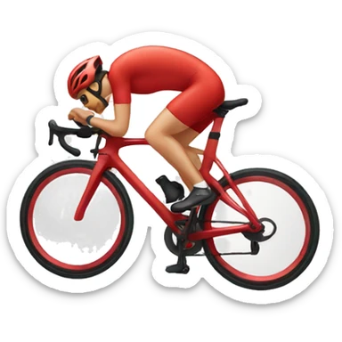 red road bike cycling sticker