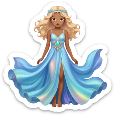 Luna en acuario sticker