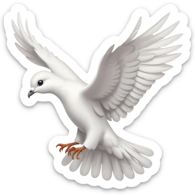 dove flying with its back facing me sticker