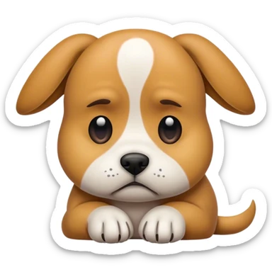 Sad dog in Texas  sticker