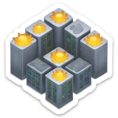 data center fractal sticker