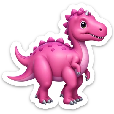 pink dinosaur with hooves sticker