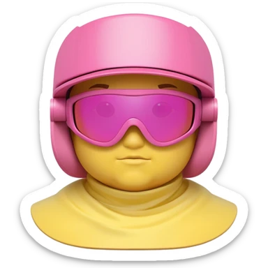 extremely thick chunky sporty pink shield visor sunglasses, ultra robust bulky frame, massive build, one-piece lens, maximum thickness sticker