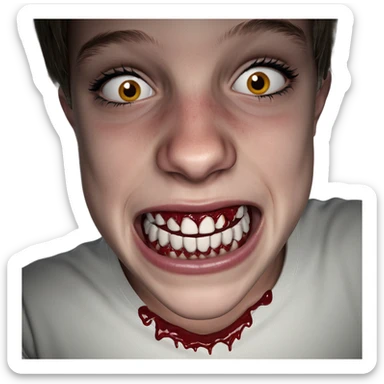 bloodied gaze of horror sticker