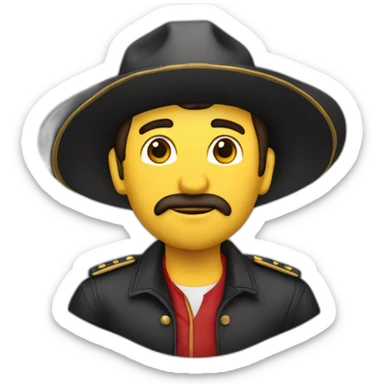 OBRERO CON CASCO Y OBEROL NEGRO  Y LA FRASE MUY BIEN sticker