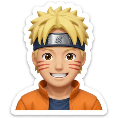 Naruto face haha sticker
