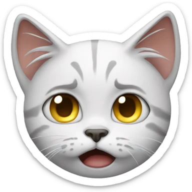 Cat crying tear sticker