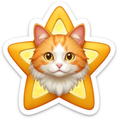 A cat inside of a star ⭐️ 🐱 sticker