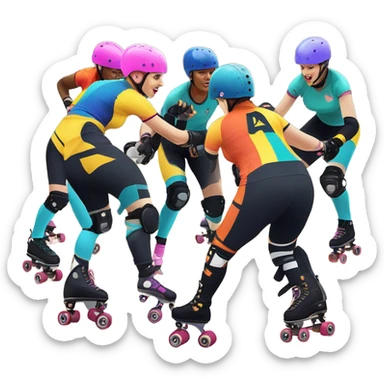 Roller derby sticker