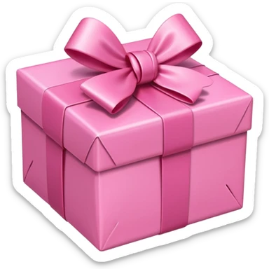 pink gift wrap sticker