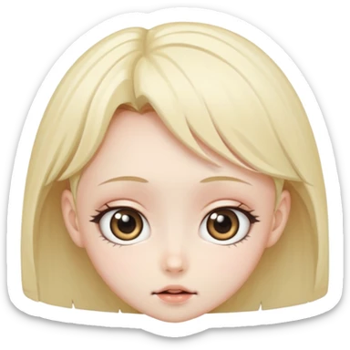 anime faces with big eyes sticker