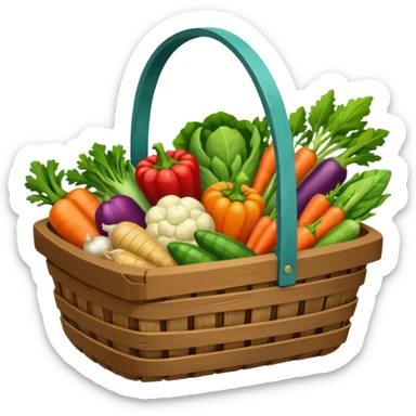 veg basket holder sticker