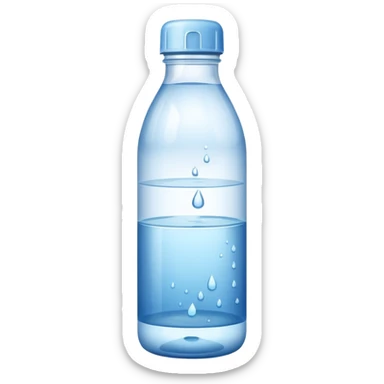 Bottle of water for yoga class  sticker