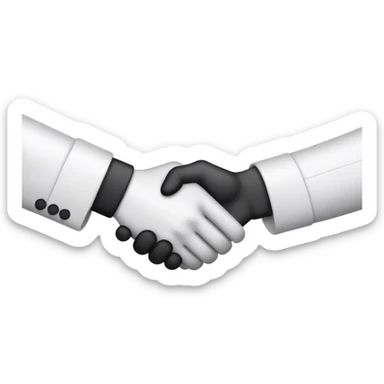 an emoji that represents the colaboration between some peple. It must be Black and white. sticker