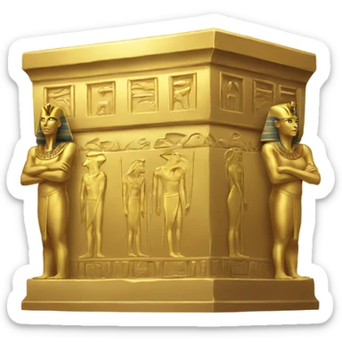 gold egyptian tomb sticker