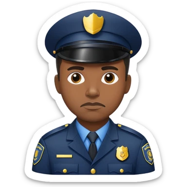 black policeman sticker