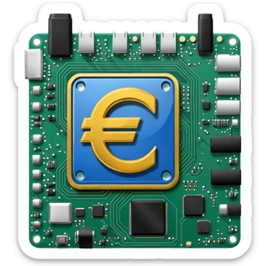 Motherboard euro sign  sticker
