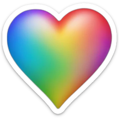 rainbow-heart sticker