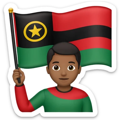 Pan African-African American Flag (Red-Black and Green horizontal stripes) - no stars or other symbols sticker