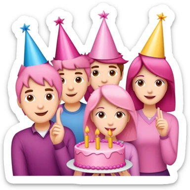 30th birthday pink celebration sticker