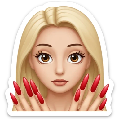Long lashes long nails sticker