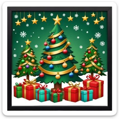 Christmas setting phone wallpaper style sticker