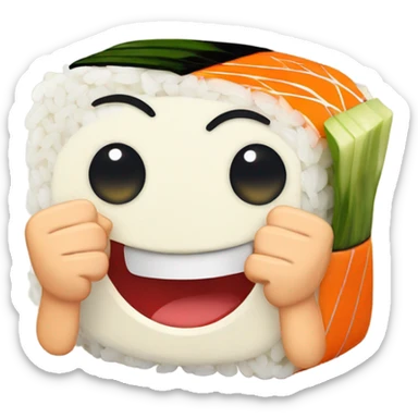 Sushi saying yes sticker