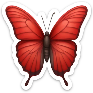 Red butterfly sticker