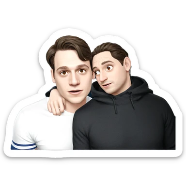 realistic portrait of couple sticker