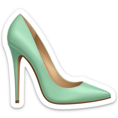 Mint green realistic stilettos sticker