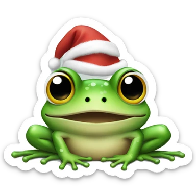 Frog Xmas sticker
