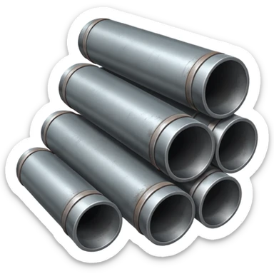long thin metal pipe sticker